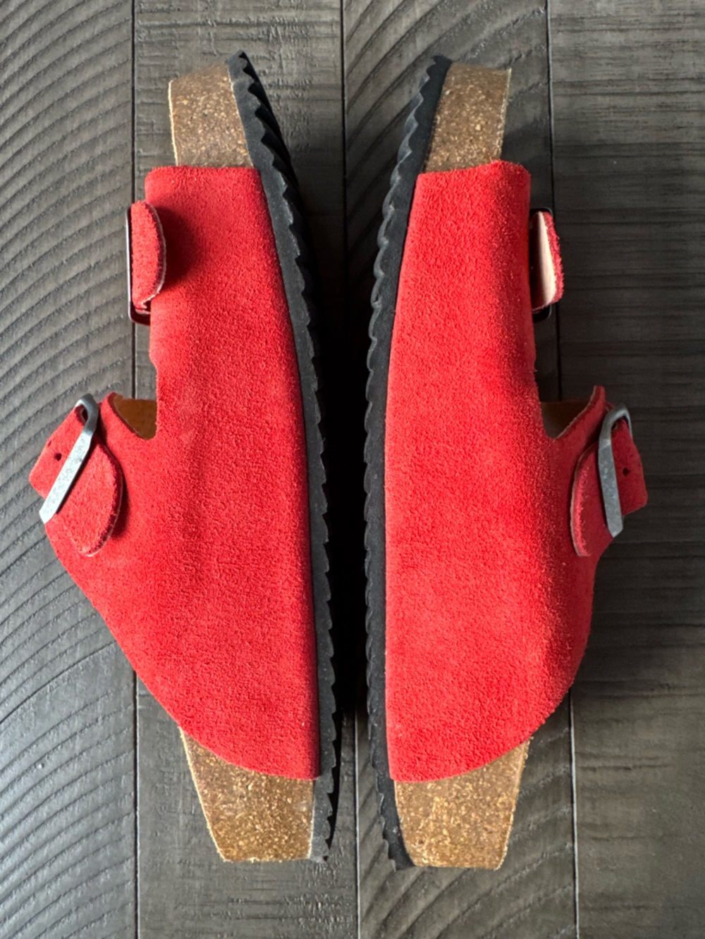 Plakton - Made in Spain Adjustable Cork Slide Suede Sandals Women's Size 38 (7) - Picture 10 of 16